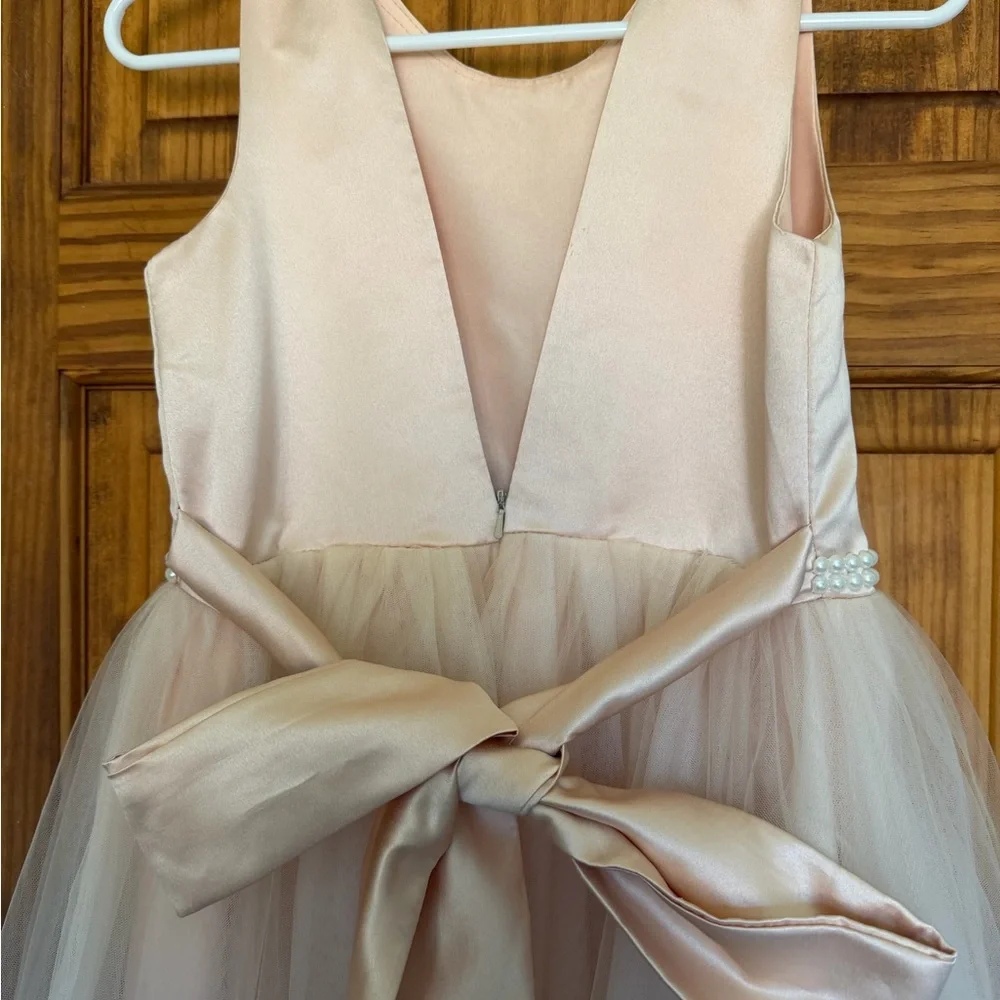Lavetir Elegant Peach flowers girl Dress